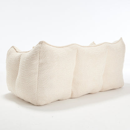 Soft beanbag chair with high resilience foam core for two people. The comfortable square recliner sofa is ideal for family members and friends engaged in games, reading, watching TV