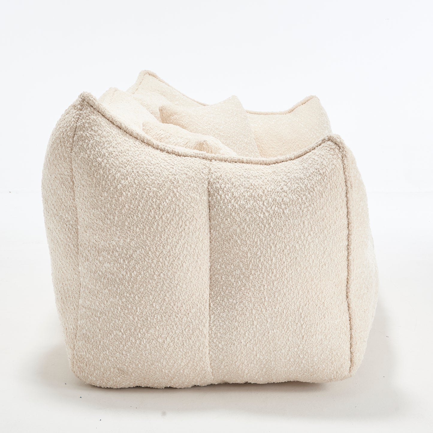 Soft beanbag chair with high resilience foam core for two people. The comfortable square recliner sofa is ideal for family members and friends engaged in games, reading, watching TV