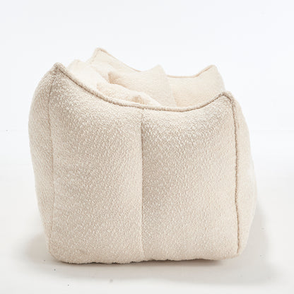 Soft beanbag chair with high resilience foam core for two people. The comfortable square recliner sofa is ideal for family members and friends engaged in games, reading, watching TV