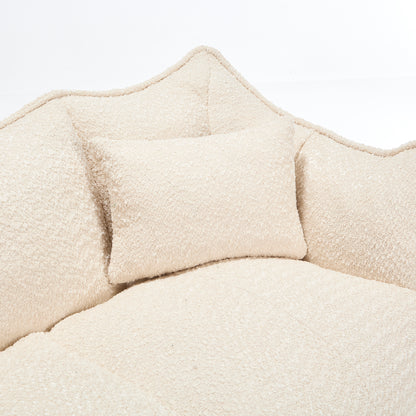 Soft beanbag chair with high resilience foam core for two people. The comfortable square recliner sofa is ideal for family members and friends engaged in games, reading, watching TV