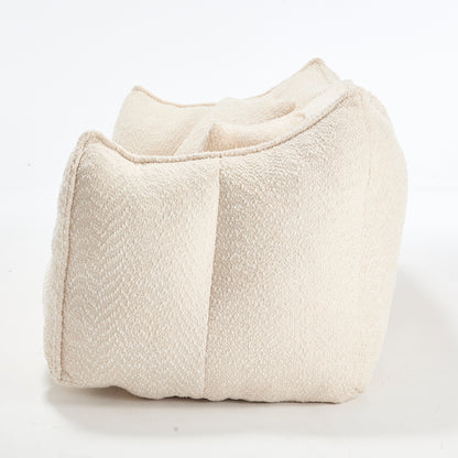 Soft beanbag chair with high resilience foam core for two people. The comfortable square recliner sofa is ideal for family members and friends engaged in games, reading, watching TV