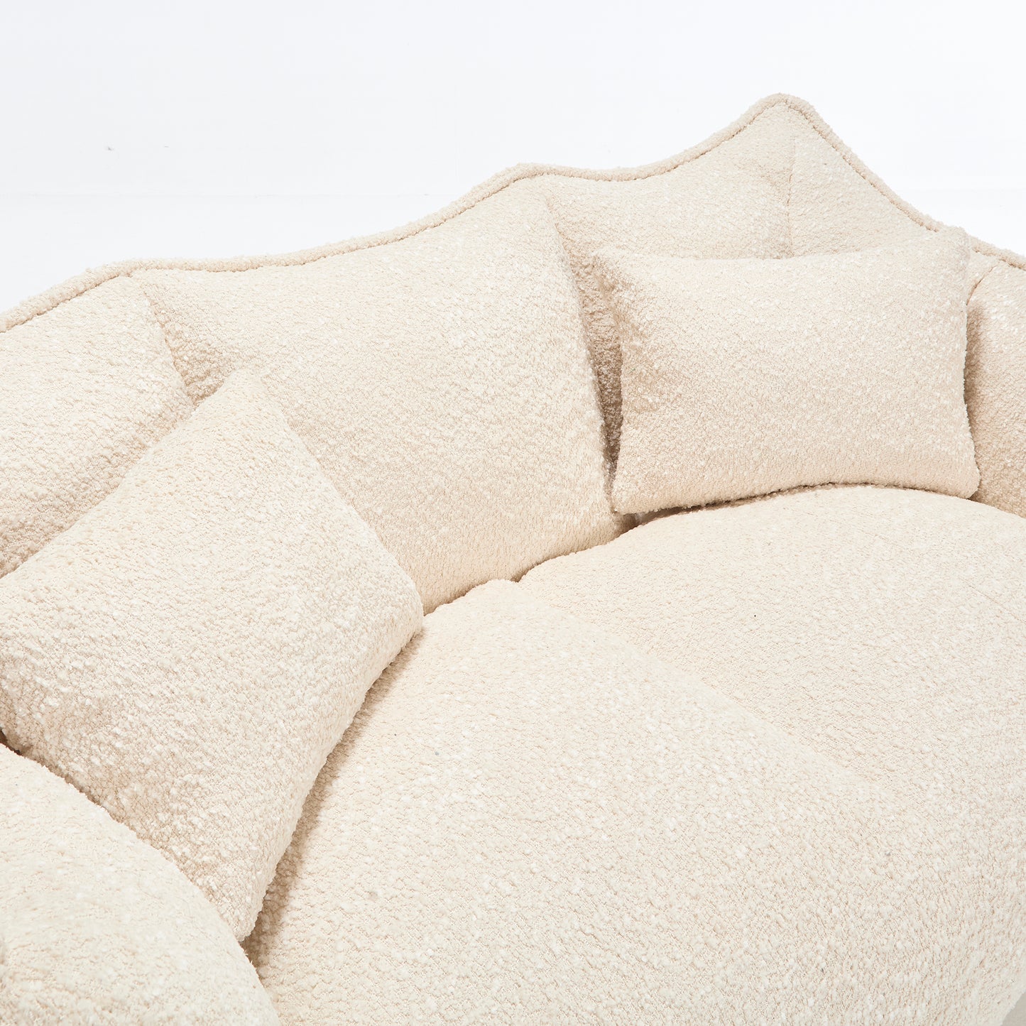 Soft beanbag chair with high resilience foam core for two people. The comfortable square recliner sofa is ideal for family members and friends engaged in games, reading, watching TV