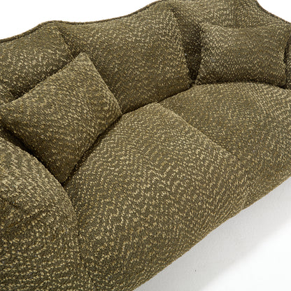 Soft beanbag chair with high resilience foam core for two people. The comfortable square recliner sofa is ideal for family members and friends engaged in games, reading, watching TV