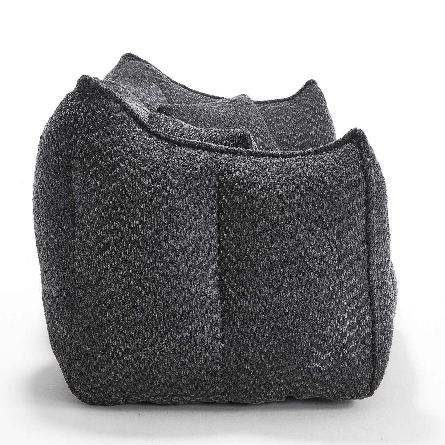 Soft beanbag chair with high resilience foam core for two people. The comfortable square recliner sofa is ideal for family members and friends engaged in games, reading, watching TV