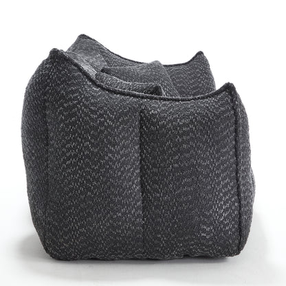 Soft beanbag chair with high resilience foam core for two people. The comfortable square recliner sofa is ideal for family members and friends engaged in games, reading, watching TV