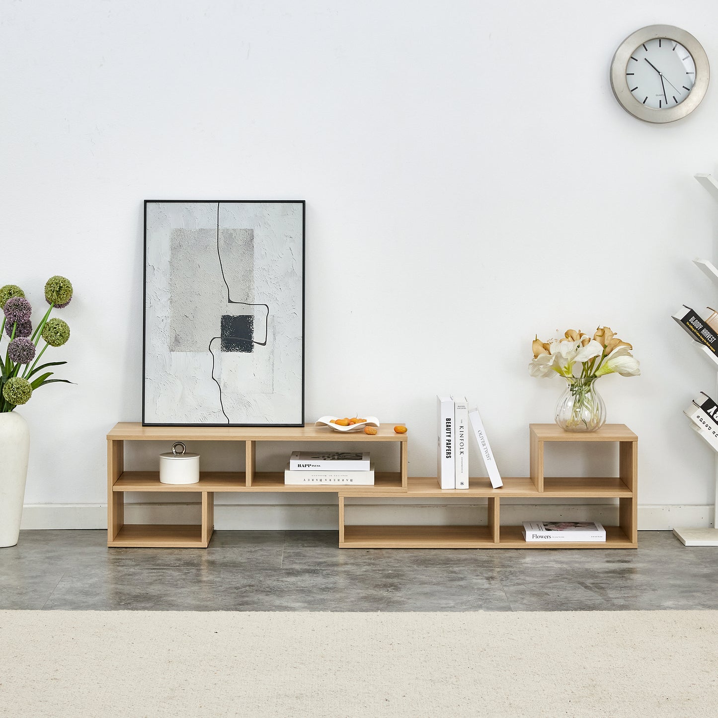 2 Pieces Cube TV Stand,Free Combination Gaming Entertainment Center Media Stand,Open Storage Bookcase Shelf for Living Room,2 Shelf Bookcase L-Shaped TV Console Stand,with Dimensions of 47.2*12*13.4.