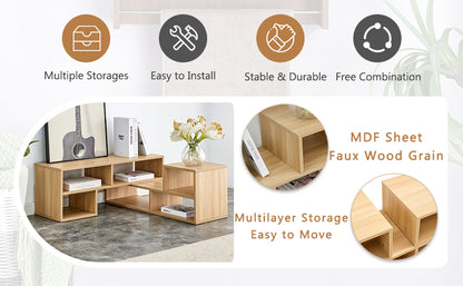 2 Pieces Cube TV Stand,Free Combination Gaming Entertainment Center Media Stand,Open Storage Bookcase Shelf for Living Room,2 Shelf Bookcase L-Shaped TV Console Stand,with Dimensions of 47.2*12*13.4.