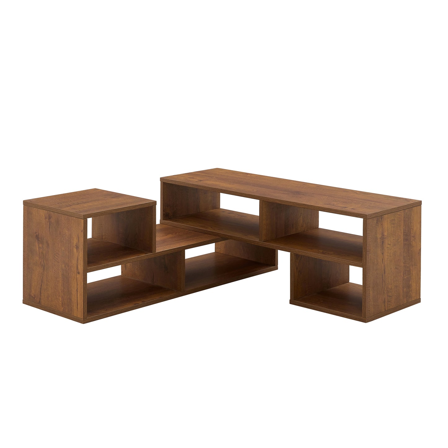 2 Pieces Cube TV Stand,Free Combination Gaming Entertainment Center Media Stand,Open Storage Bookcase Shelf for Living Room,2 Shelf Bookcase L-Shaped TV Console Stand,with Dimensions of 47.2*12*13.4.