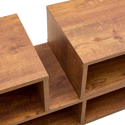 2 Pieces Cube TV Stand,Free Combination Gaming Entertainment Center Media Stand,Open Storage Bookcase Shelf for Living Room,2 Shelf Bookcase L-Shaped TV Console Stand,with Dimensions of 47.2*12*13.4.