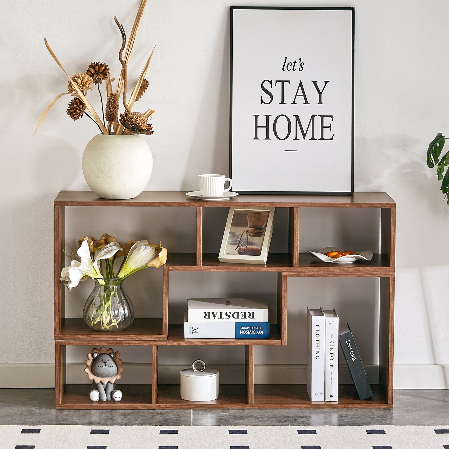 2 Pieces Cube TV Stand,Free Combination Gaming Entertainment Center Media Stand,Open Storage Bookcase Shelf for Living Room,2 Shelf Bookcase L-Shaped TV Console Stand,with Dimensions of 55.1*11.8*17.1