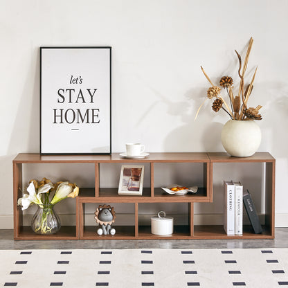 2 Pieces Cube TV Stand,Free Combination Gaming Entertainment Center Media Stand,Open Storage Bookcase Shelf for Living Room,2 Shelf Bookcase L-Shaped TV Console Stand,with Dimensions of 55.1*11.8*17.1