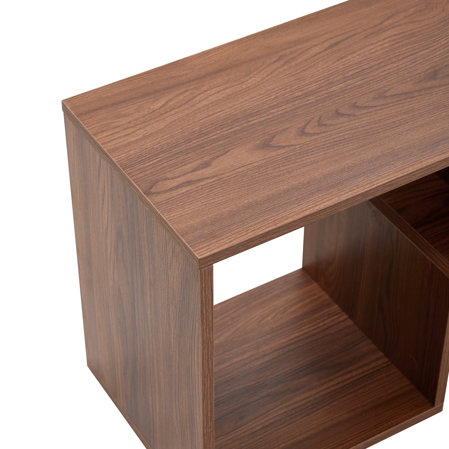 2 Pieces Cube TV Stand,Free Combination Gaming Entertainment Center Media Stand,Open Storage Bookcase Shelf for Living Room,2 Shelf Bookcase L-Shaped TV Console Stand,with Dimensions of 55.1*11.8*17.1