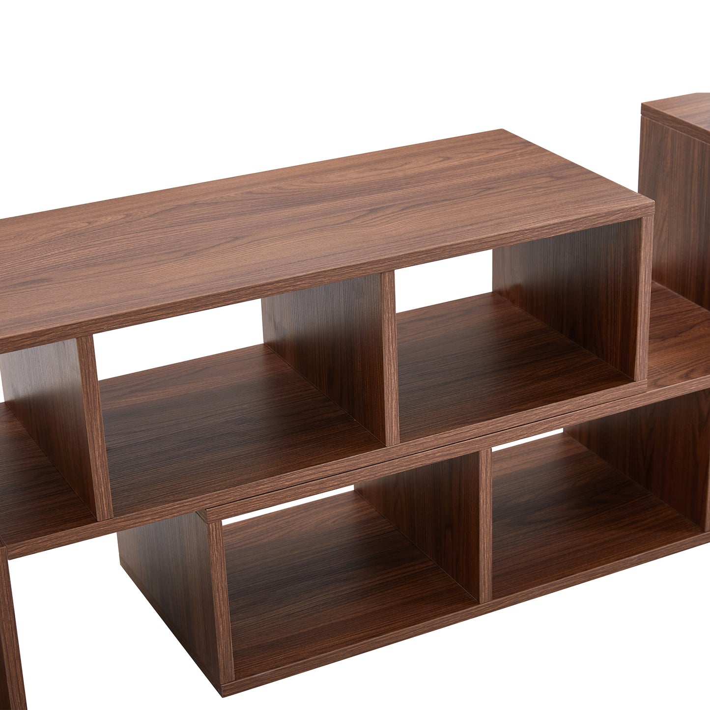 2 Pieces Cube TV Stand,Free Combination Gaming Entertainment Center Media Stand,Open Storage Bookcase Shelf for Living Room,2 Shelf Bookcase L-Shaped TV Console Stand,with Dimensions of 55.1*11.8*17.1