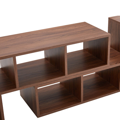 2 Pieces Cube TV Stand,Free Combination Gaming Entertainment Center Media Stand,Open Storage Bookcase Shelf for Living Room,2 Shelf Bookcase L-Shaped TV Console Stand,with Dimensions of 55.1*11.8*17.1