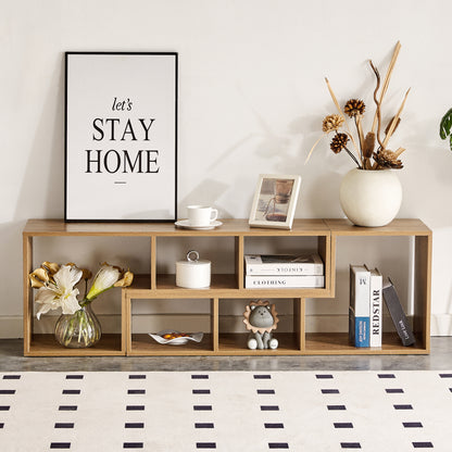 2 Pieces Cube TV Stand,Free Combination Gaming Entertainment Center Media Stand,Open Storage Bookcase Shelf for Living Room,2 Shelf Bookcase L-Shaped TV Console Stand,with Dimensions of 55.1*11.8*17.1