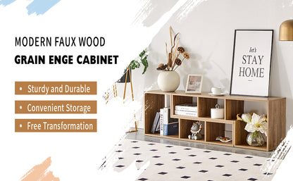 2 Pieces Cube TV Stand,Free Combination Gaming Entertainment Center Media Stand,Open Storage Bookcase Shelf for Living Room,2 Shelf Bookcase L-Shaped TV Console Stand,with Dimensions of 55.1*11.8*17.1