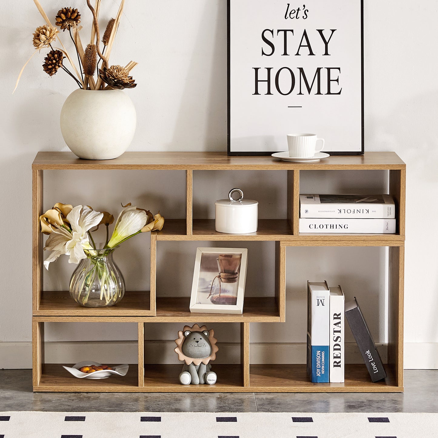 2 Pieces Cube TV Stand,Free Combination Gaming Entertainment Center Media Stand,Open Storage Bookcase Shelf for Living Room,2 Shelf Bookcase L-Shaped TV Console Stand,with Dimensions of 55.1*11.8*17.1