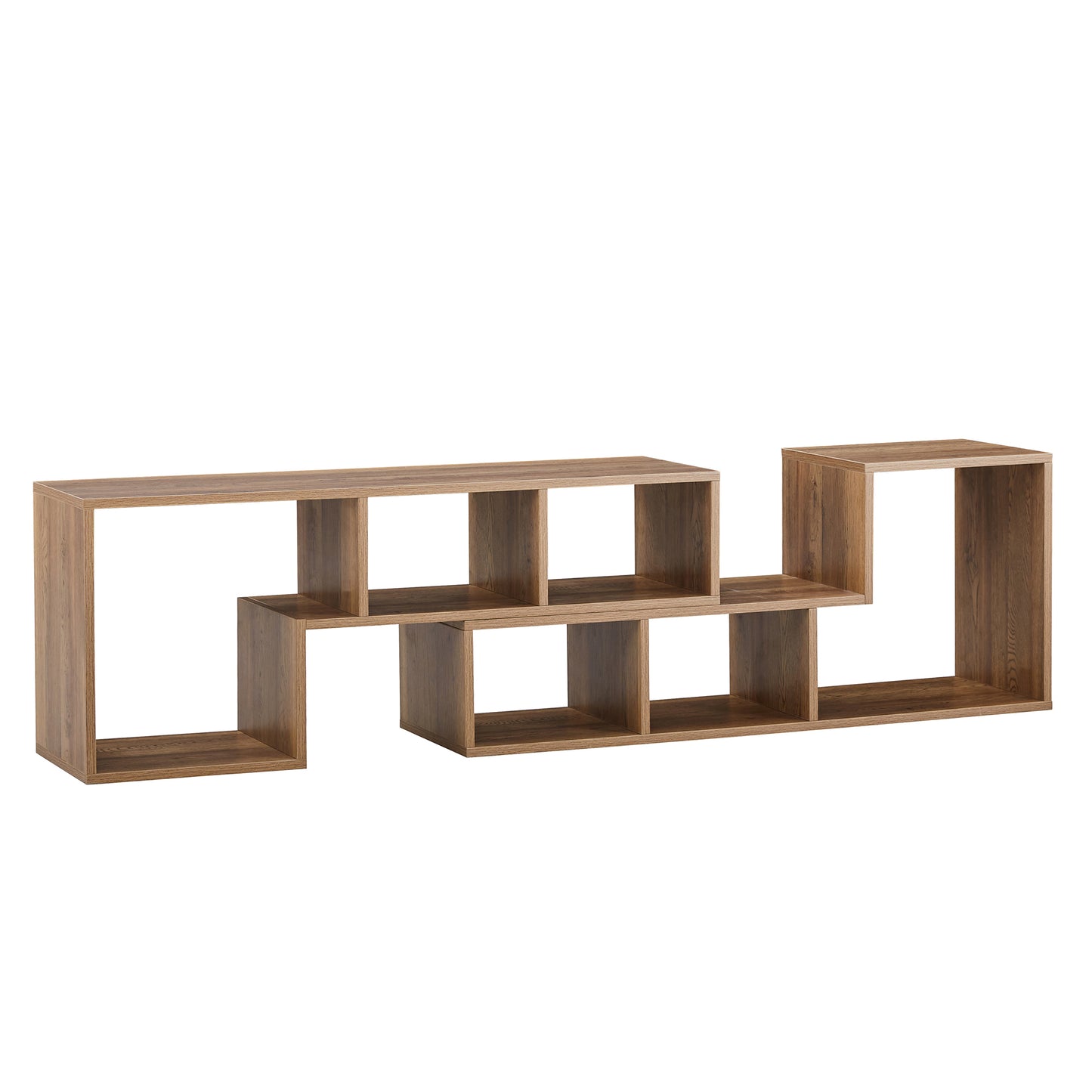 2 Pieces Cube TV Stand,Free Combination Gaming Entertainment Center Media Stand,Open Storage Bookcase Shelf for Living Room,2 Shelf Bookcase L-Shaped TV Console Stand,with Dimensions of 55.1*11.8*17.1