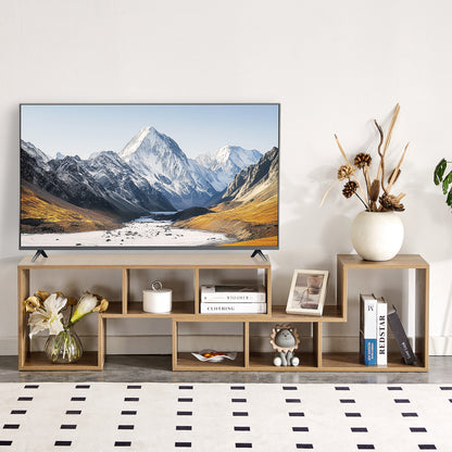 2 Pieces Cube TV Stand,Free Combination Gaming Entertainment Center Media Stand,Open Storage Bookcase Shelf for Living Room,2 Shelf Bookcase L-Shaped TV Console Stand,with Dimensions of 55.1*11.8*17.1