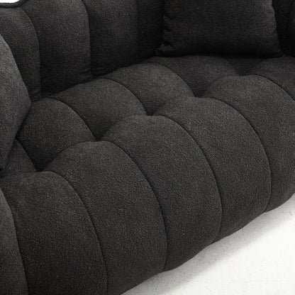 Soft beanbag chair with high resilience foam core for two people. The comfortable square recliner sofa is ideal for family members and friends engaged in games, reading, watching TV