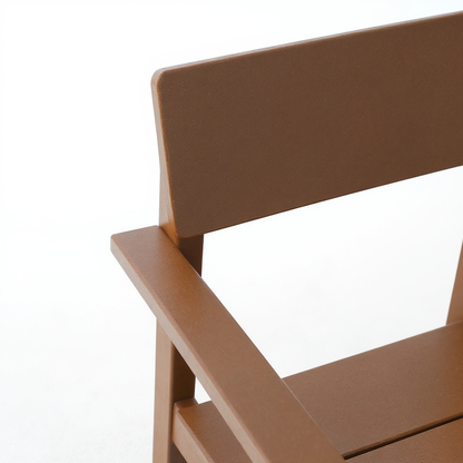 Outdoor Dining Armchairs, All-Weather Patio Chairs with Backrest & Armrests for Backyard, Deck, Porch, Garden