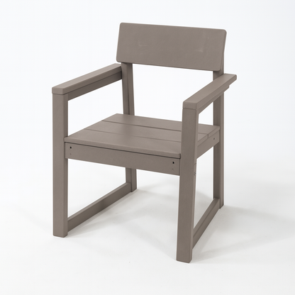 Antique wood color outdoor & garden Armchairs with backres Modernist Designt chairs