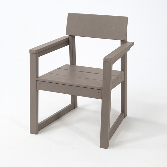 Antique wood color outdoor & garden Armchairs with backres Modernist Designt chairs