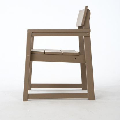 Antique wood color outdoor & garden Armchairs with backres Modernist Designt chairs