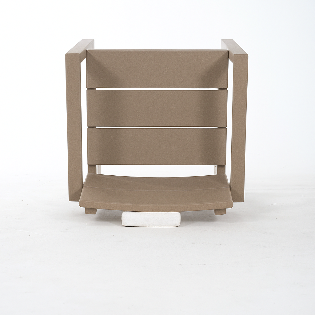 Antique wood color outdoor & garden Armchairs with backres Modernist Designt chairs