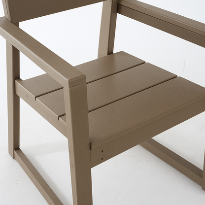 Antique wood color outdoor & garden Armchairs with backres Modernist Designt chairs