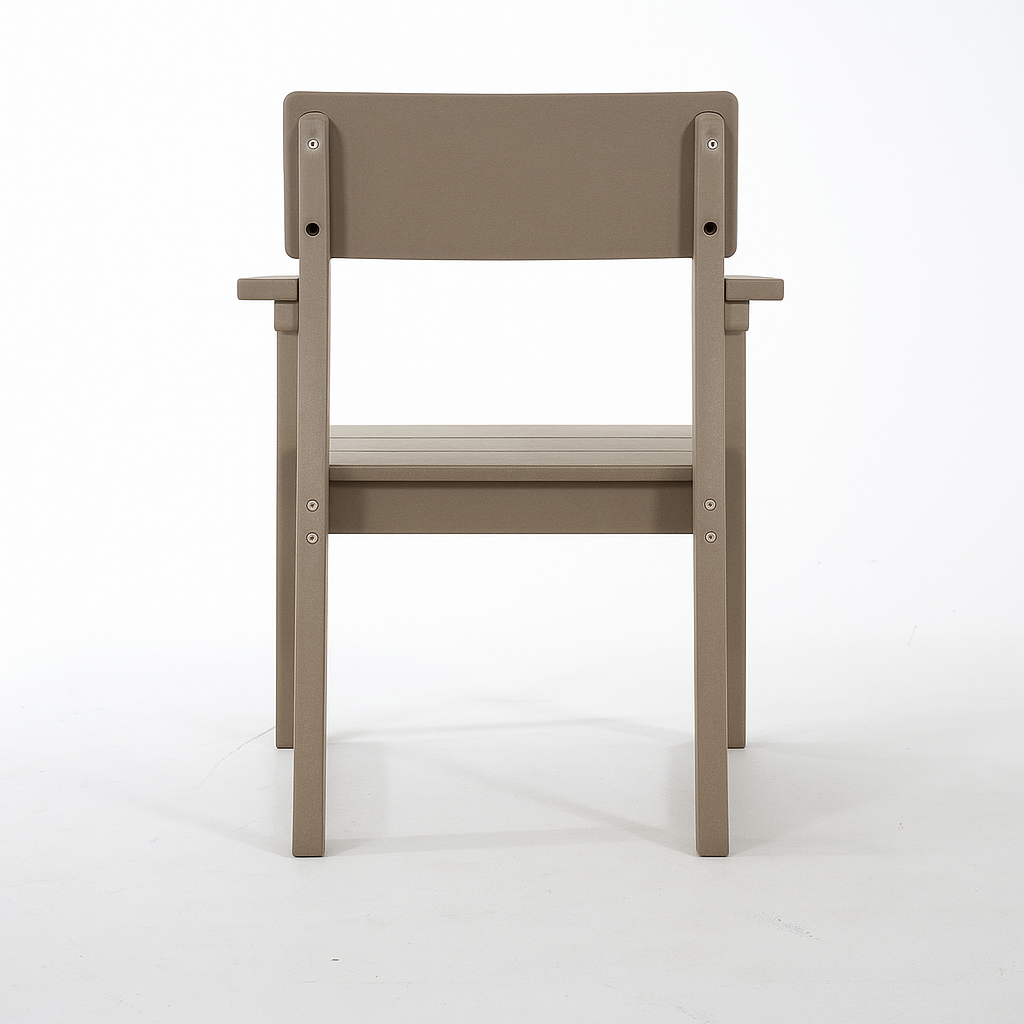 Antique wood color outdoor & garden Armchairs with backres Modernist Designt chairs