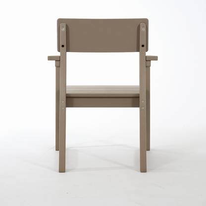 Antique wood color outdoor & garden Armchairs with backres Modernist Designt chairs