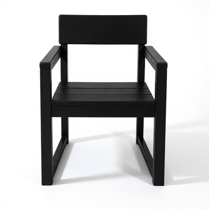 Black outdoor & garden Armchairs with backres Modernist Designt chairs