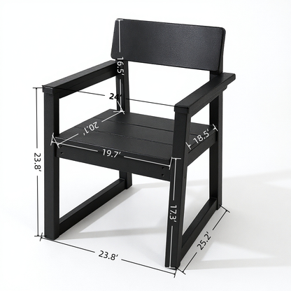 Black outdoor & garden Armchairs with backres Modernist Designt chairs