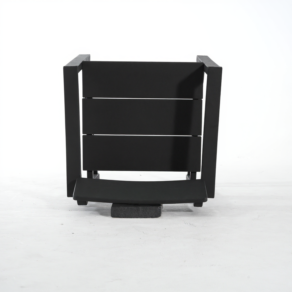 Black outdoor & garden Armchairs with backres Modernist Designt chairs