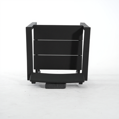 Black outdoor & garden Armchairs with backres Modernist Designt chairs