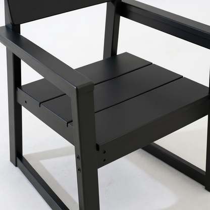 Black outdoor & garden Armchairs with backres Modernist Designt chairs