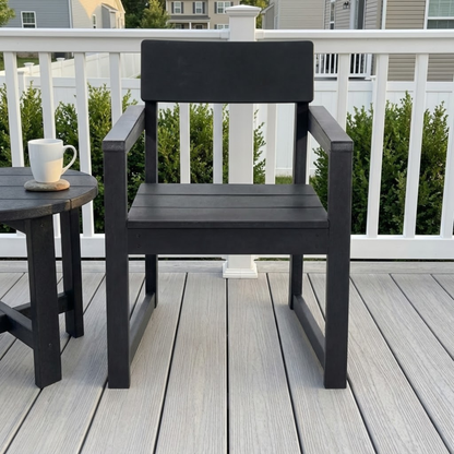 Black outdoor & garden Armchairs with backres Modernist Designt chairs