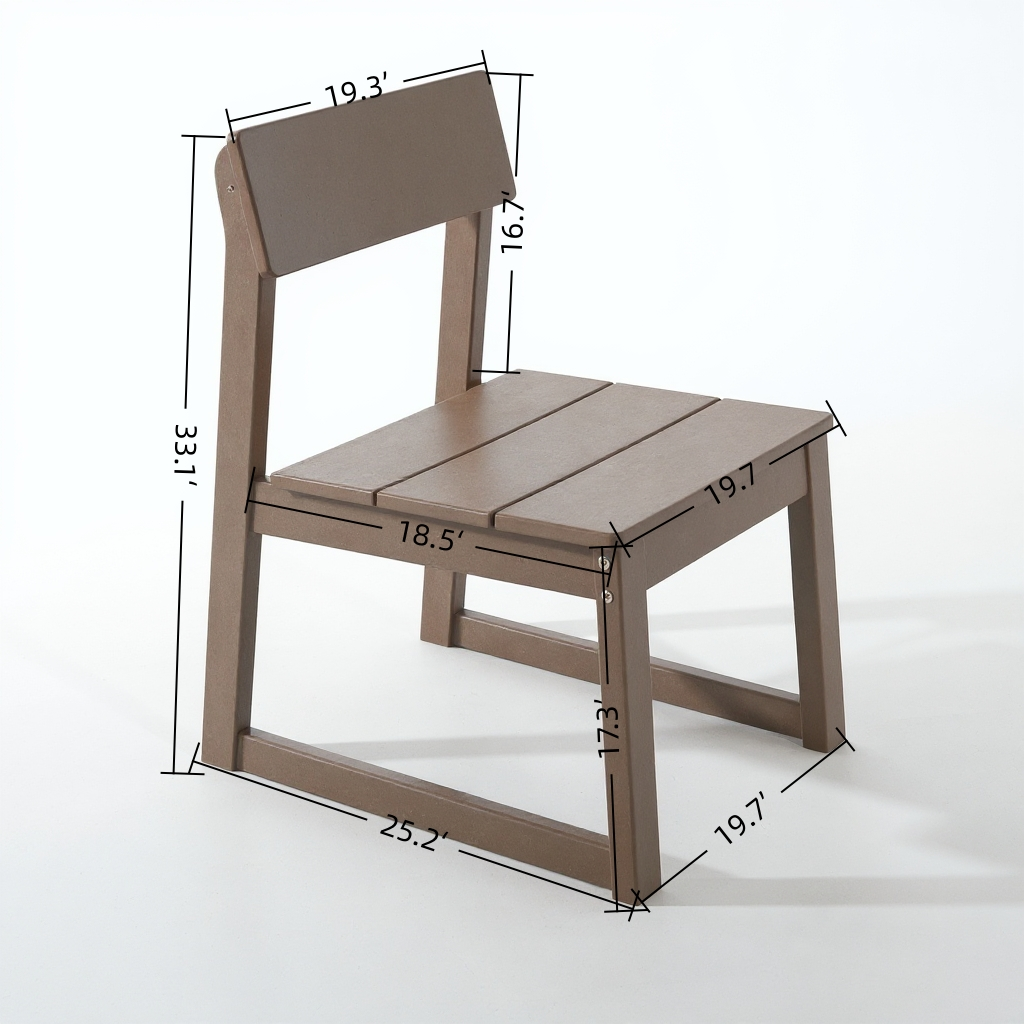 2-Pack Grey Indoor/Outdoor Dining Chairs, All-Weather Garden & Patio Side Chairs with Modern Backrest