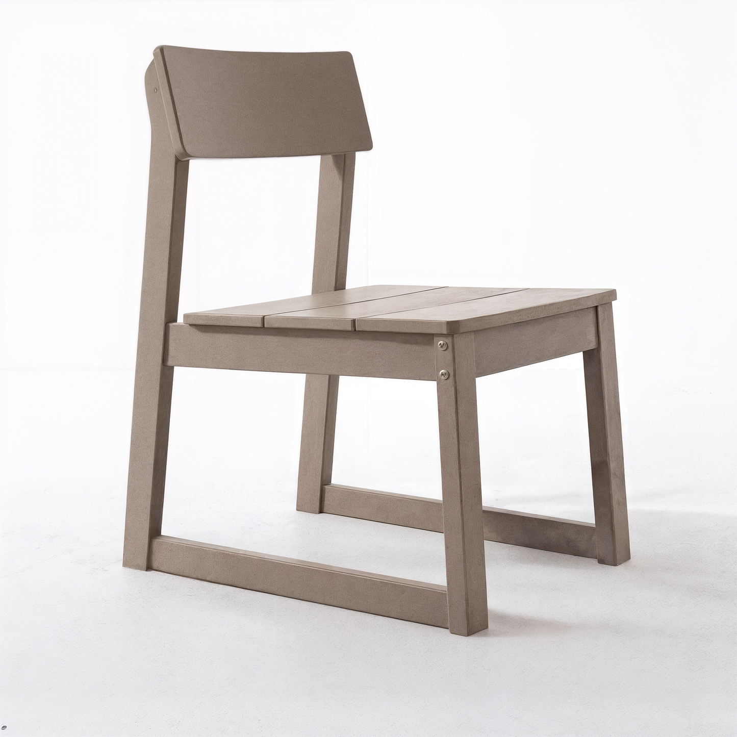 2-Pack Grey Indoor/Outdoor Dining Chairs, All-Weather Garden & Patio Side Chairs with Modern Backrest