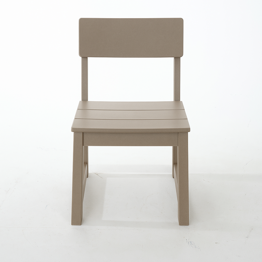 2-Pack Grey Indoor/Outdoor Dining Chairs, All-Weather Garden & Patio Side Chairs with Modern Backrest