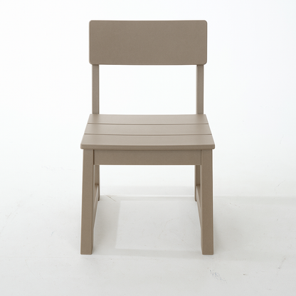 2-Pack Grey Indoor/Outdoor Dining Chairs, All-Weather Garden & Patio Side Chairs with Modern Backrest