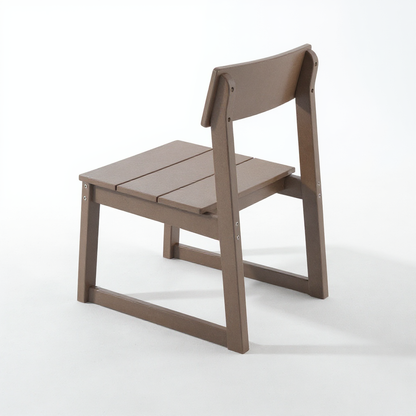 2-Pack Grey Indoor/Outdoor Dining Chairs, All-Weather Garden & Patio Side Chairs with Modern Backrest