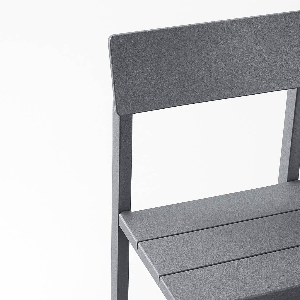 2-Pack Grey outdoor & garden backres Modernist Designt chairs