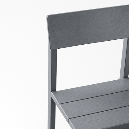 2-Pack Grey outdoor & garden backres Modernist Designt chairs