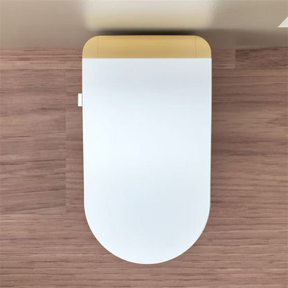 Modern Smart Toilet With Bidet, Auto Flush, Auto Open/Close,Heated Seat, Warm Water and Dry, Foam Shield Function White