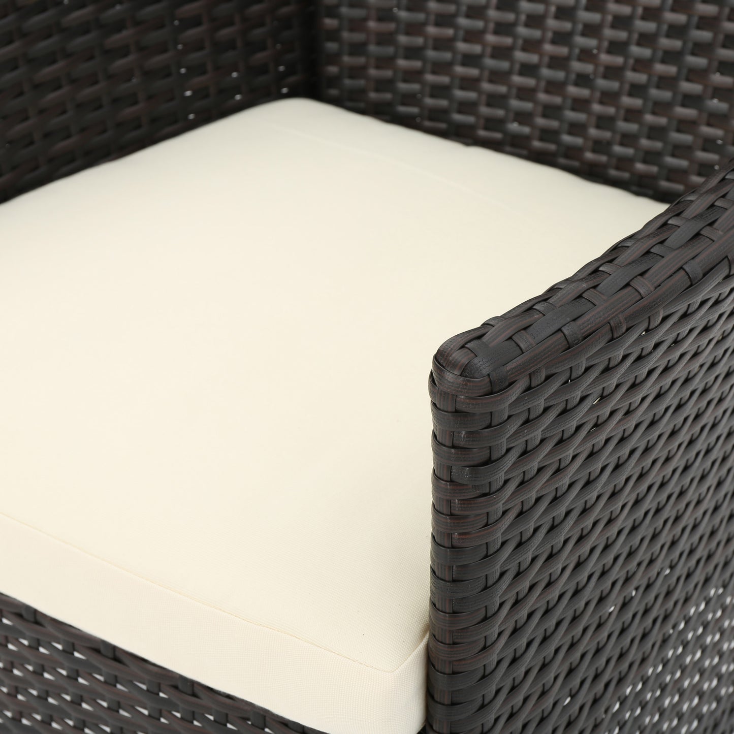 Outdoor Multibrown PE Wicker Dining Chairs (Set of 2)