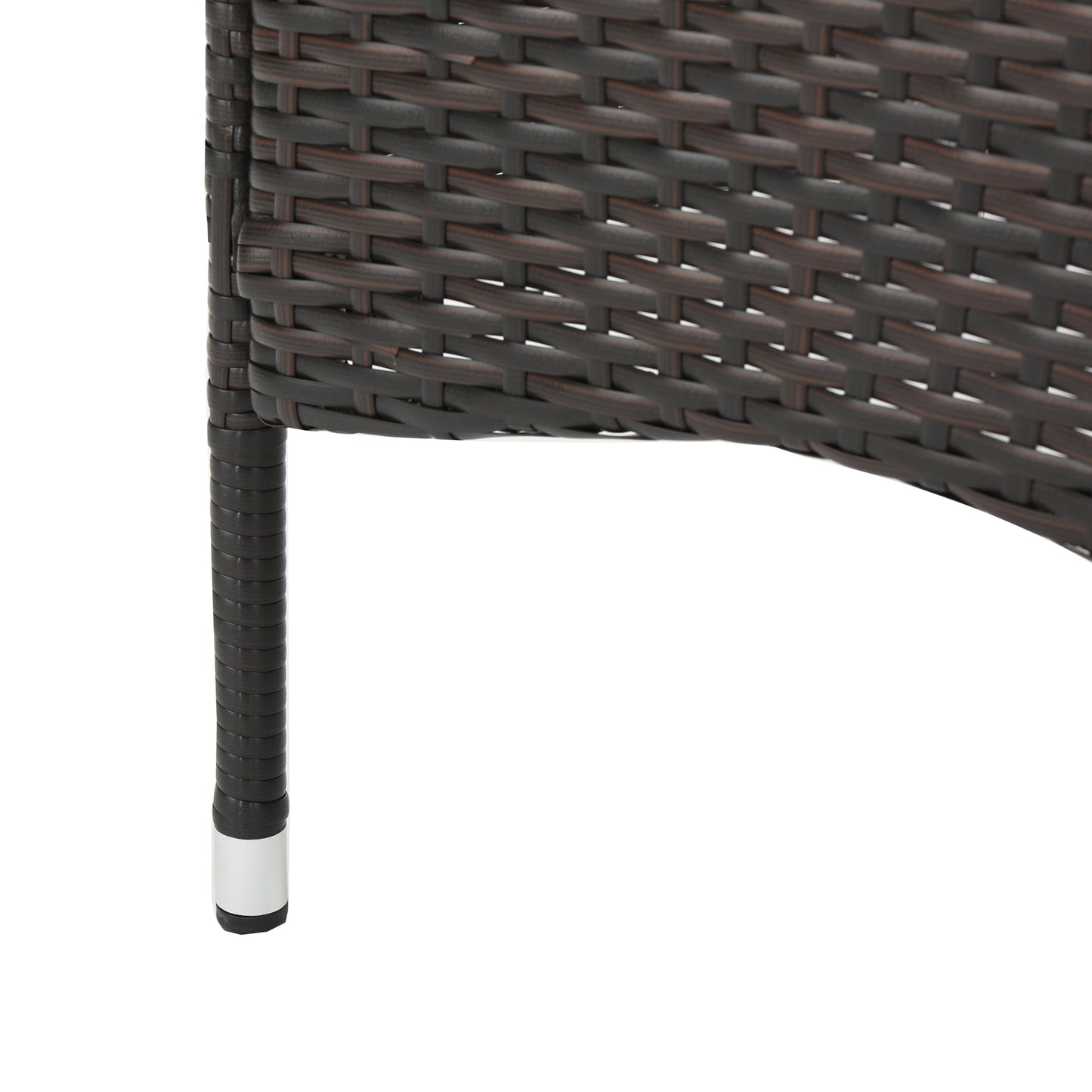 Outdoor Multibrown PE Wicker Dining Chairs (Set of 2)