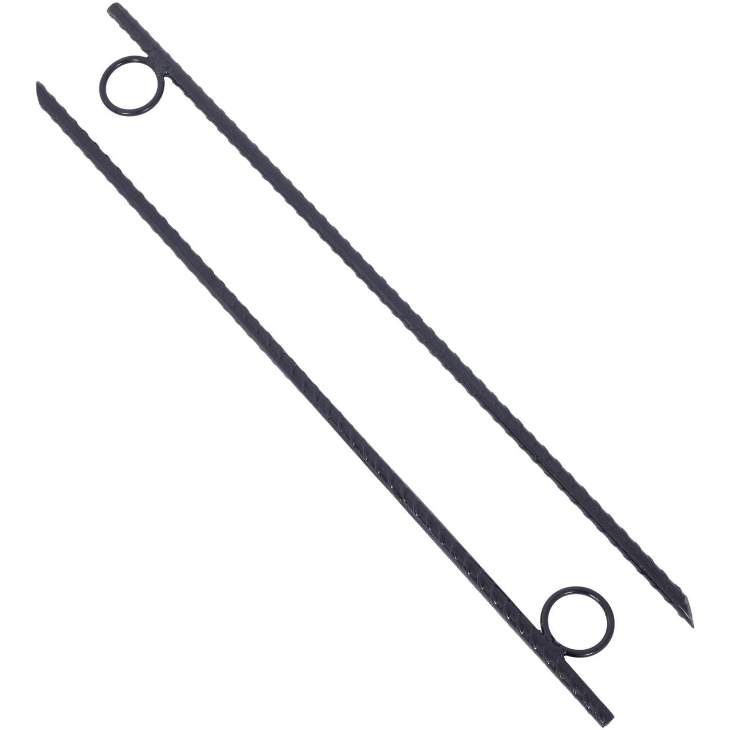 Rebar stake with loop 12pcs Grip Rebar 3/8x 18 Inch Steel Durable Heavy Duty Tent Canopy Ground Stakes with Angled Ends and 1 Inch Loops for Campsites and Canopies