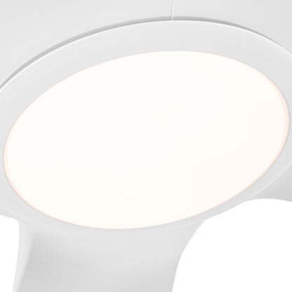 Modern 60 In Intergrated LED Ceiling Fan Lighting with White ABS Blade